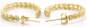 14K Yellow Gold Braided Hoop Earrings 3.0g image number 5