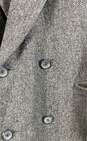 Hart Schaffner Marx Mens Gray Wool Long Sleeve Double Breasted Overcoat Size 41R image number 3