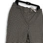 NWT Womens Black White Houndstooth Straight Leg Trouser Pants Size 1 image number 3