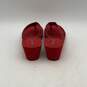 Coach Womens Red Open Toe Wedge High Heel Slip On Thong Sandals Size 6 image number 2