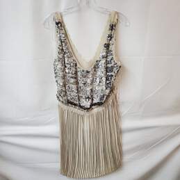 Witchery Sequined Pleated Mini Dress in Women's Size 12 NWT