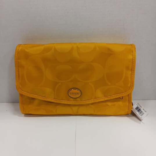 NWT Authentic COACH Signature Gateway Nylon Cosmetic Bag image number 3