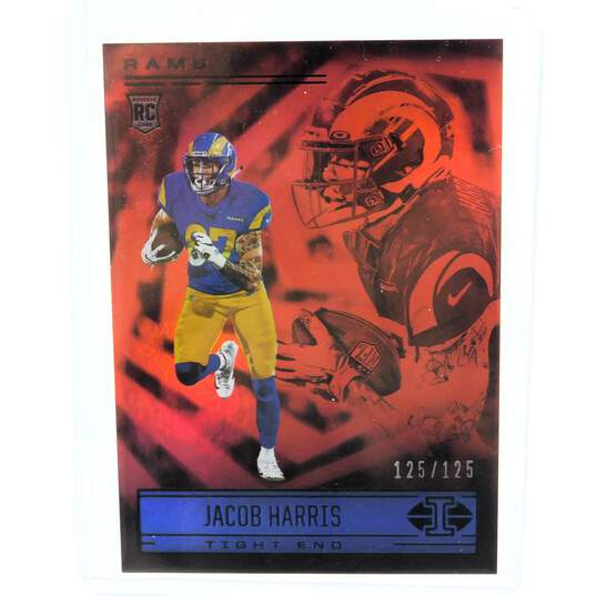 2021 Jacob Harris Illusions Rookie Trophy Case Ruby 125/125 Rams image number 1