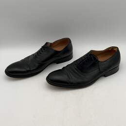Donald Pliner Mens Black Leather Lace Up Loafer Derby Dress Shoes Size 10.5 alternative image