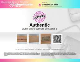 Authentic Jimmy Choo Womens Peach Colored Large Clutch alternative image