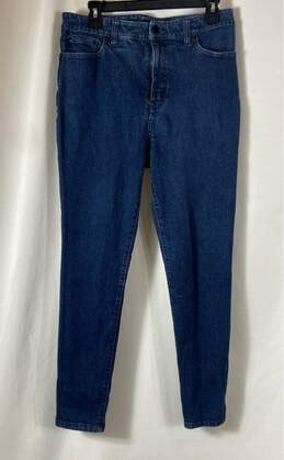 Ralph Lauren Womens Blue Dark Wash 5 Pocket Design Denim Skinny Jeans Size 12P