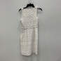 Womens White Sleeveless Floral Pullover Fashionable Sheath Dress Size 2 image number 2