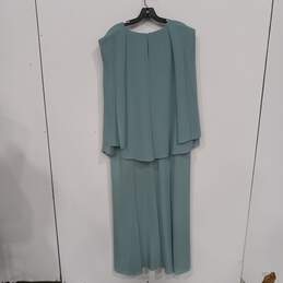 Ursula of Switzerland Green/Blue Dress With Built in Coverup Size 18W alternative image