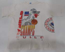Vintage 1991 Chicago Bulls NBA World Champions Aerial Assault T-Shirt Salem XXL