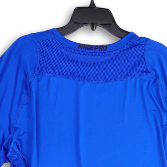Mens Blue Pro Short Sleeve Crew Neck Dri-Fit Pullover T-Shirt Size XXL image number 4