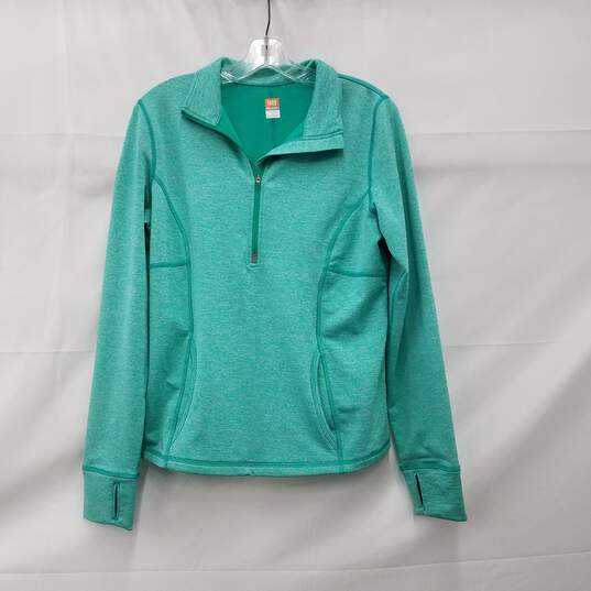 Lucy Tech Green Pullover 1/2 Zip Size Large image number 1