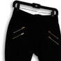 Womens Black Flat Front Zipped Pockets Skinny Leg Ankle Pants Size Medium image number 3