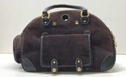 Vintage Juicy Couture Y2K Brown Velour Pet Carrier Satchel Bag alternative image