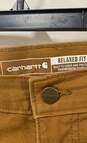 Carhartt Mens Brown Duck Relaxed Fit Stretch Utility Work Chino Pants Size 36X30 image number 3