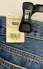 NWT Levi's Womens Blue Distressed High Rise Wedgie Straight Leg Jeans Size 27x26 image number 9