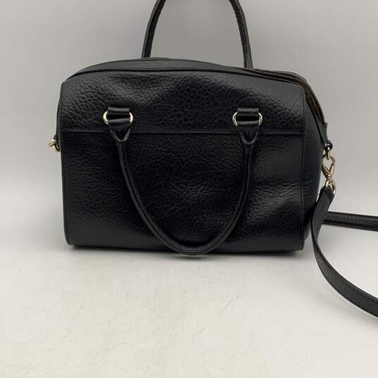 Kate Spade New York Womens Black Leather Polka Dot Detail Satchel Bag Purse image number 2