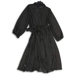 NWT Torrid Womens Black Polka Dot Long Sleeve Button-Front Blouson Dress Size 2 alternative image