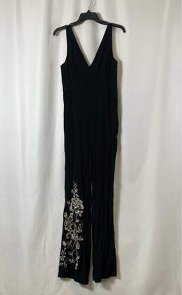 NWT HD In Paris Womens Black Embroidered Sleeveless One-Piece Jumpsuit Size 6