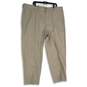 NWT Oak Hill Mens Beige Premium Flat Front Straight Leg Dress Pants Size 46/30 image number 1