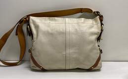COACH 11636 Ivory Leather Hobo Shoulder Tote Bag
