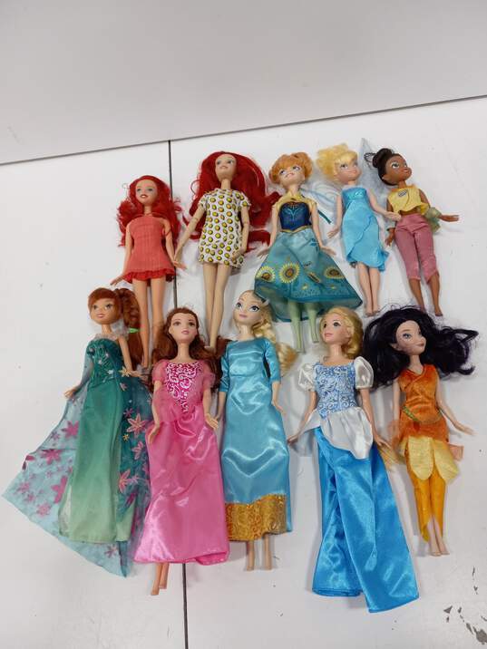 10PC Assorted Disney Fashion Play Doll Bundle image number 1
