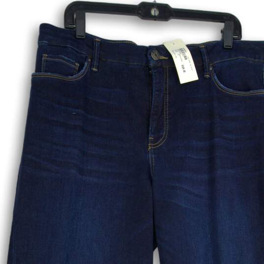 NWT Kut From The Kloth Womens Blue Denim Dark Wash Wide-Leg Jeans Size 16 image number 3