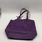 NWT Marc Ellis Womens Purple MEB-435 Leather Double Handle Tote Bag Purse image number 2