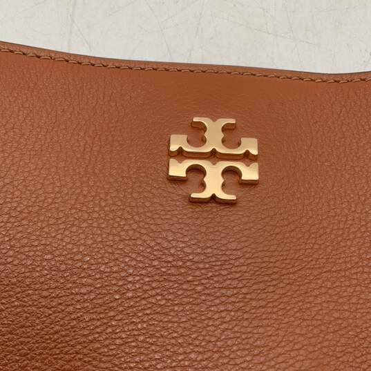 Tory Burch Womens Brown Leather Semi Chain Strap Shoulder Bag Purse image number 4