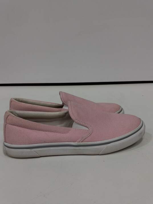 Eddie Bauer Pink Canvas Slip On Sneakers Women's Size 7.5 image number 1