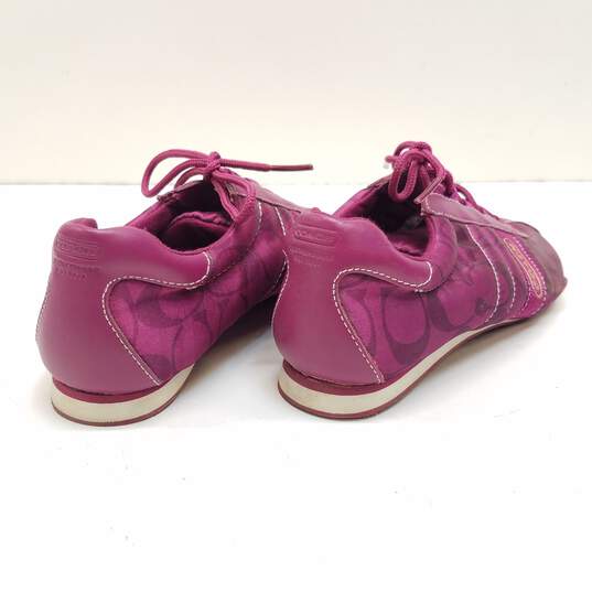 Coach Women's Kirby Q999 Magenta Sneakers Size 6 image number 4