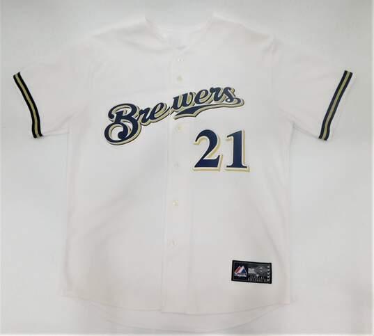 Buy the Alcides Escobar Signed Milwaukee Brewers Jersey