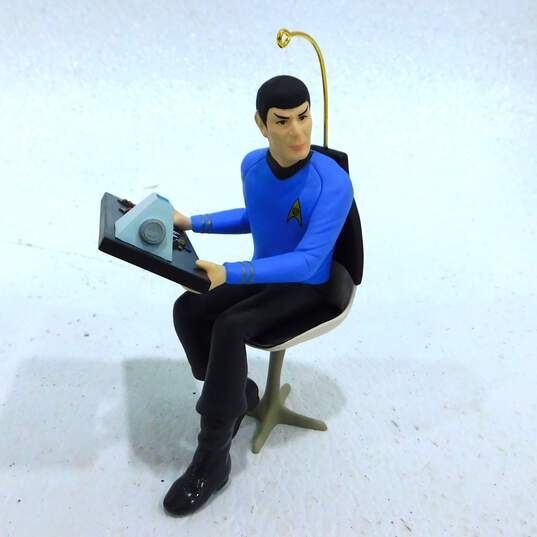 Hallmark Keepsake Star Trek Ornament Lot of 3 Spock Commander Riker & Data IOB image number 2