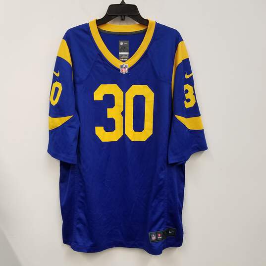 Buy the Mens Blue Los Angeles Rams Todd Gurley II #30 NFL Football