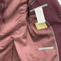 NWT Mens Burgundy Long Sleeve Single Breasted Two Button Blazer Size 40R image number 4