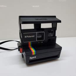 VTG Polaroid 600 Instant Film Land Camera Rainbow Stripe Untested alternative image