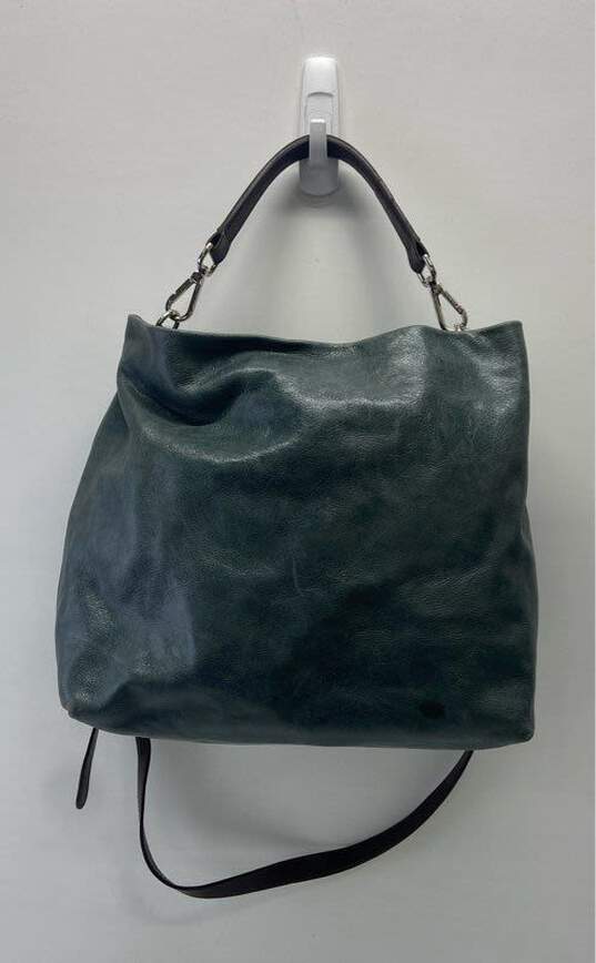 Gianni Chiarini Green Leather Shoulder Tote Bag image number 2