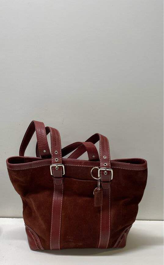 Buy the Coach Shoulder Bag Burgundy | GoodwillFinds