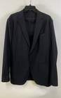 Sene Mens Black Pockets Notch Lapel Single Breasted Blazer Jacket Size Medium image number 1