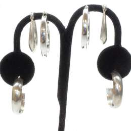 Bundle of 3 Sterling Silver Hoop Earrings