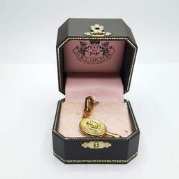 Juicy Couture W/Box Gold Tone Crystal Vanity Mirror Charm 7.3g