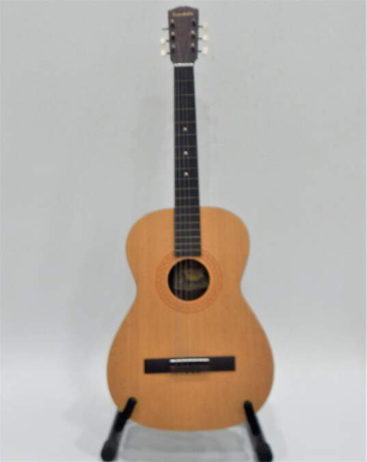 Landola Brand S-23 Model Wooden 6-String Parlor-Style Acoustic Guitar w/ Gig Bag image number 2