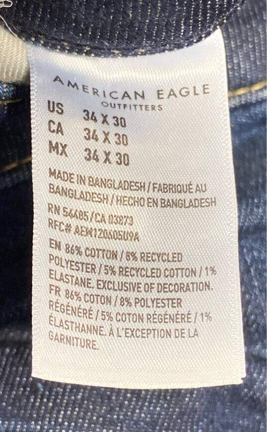 NWT American Eagle Outfitters Mens Blue Medium Wash Straight Jeans Size 34X30 image number 5