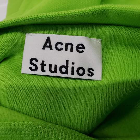 Acne Studios Men's Lime Green Broken Logo Sweatshirt Size XS image number 3
