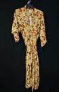 NWT XIX Palms Honolulu Hawai Womens Yellow Floral Tulum Kimono Wrap Dress Sz OS image number 1