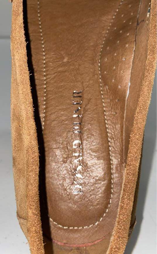 Donald Pliner Helio Brown Suede Platform Loafers Casual Shoes Women's Size 10 image number 7