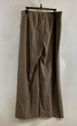 NWT Tahari Womens Brown High Rise Flat Front Wide Leg Dress Pants Size 12