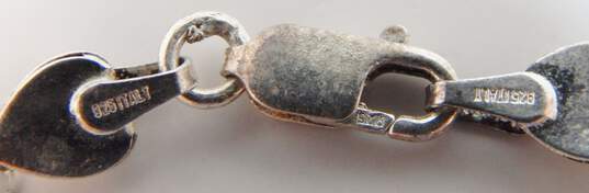 925 Chunky Hematite Ring & Heart Linked Bracelet 21.0g image number 6