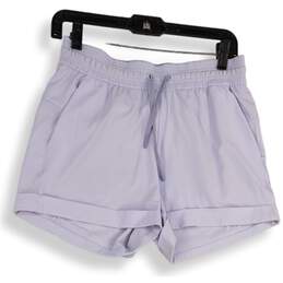 Lululemon Womens Blue Elastic Drawstring Waist Pull-On Athletic Shorts Size 6