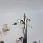 Sterling Silver Hoop & Heart & Faux Pearl Earring BD 8pcs 16.6g image number 8