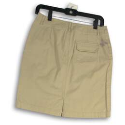 Eddie Bauer Womens Tan Khaki Zipper Pocket Straight & Pencil Skirt Size 4 alternative image